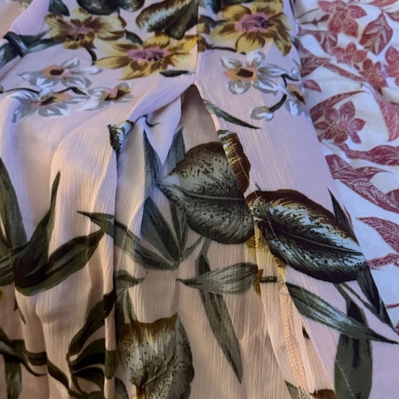 Band of Gypsies Floral Off-Shoulder Maxi Dress - Pink and Green - Picture 3 of 4